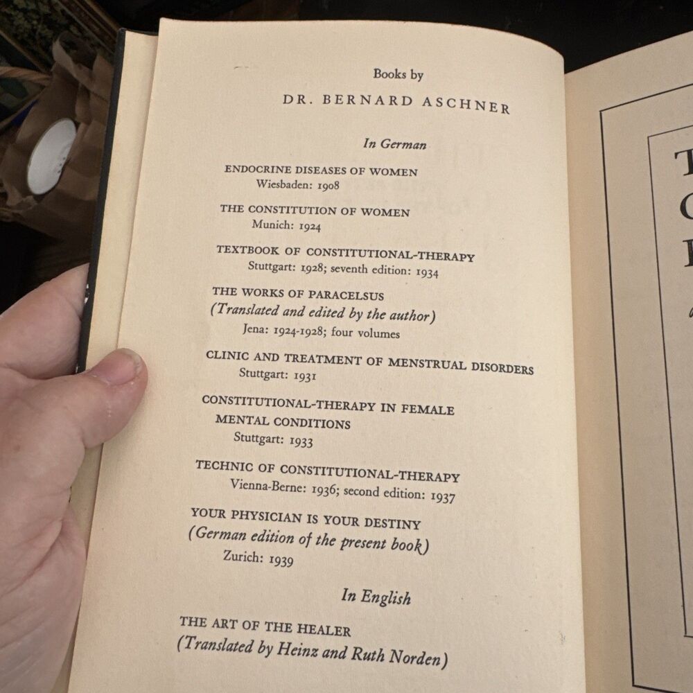 The Art of the Healer Bernard Aschner MD 1st Ed Holistic Medicine 1942 - Picture 4 of 14